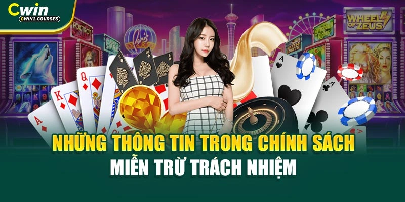 Những thông tin trong chính sách miễn trừ trách nhiệm 